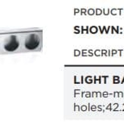Frame Mounted Light Bar - 4 hole