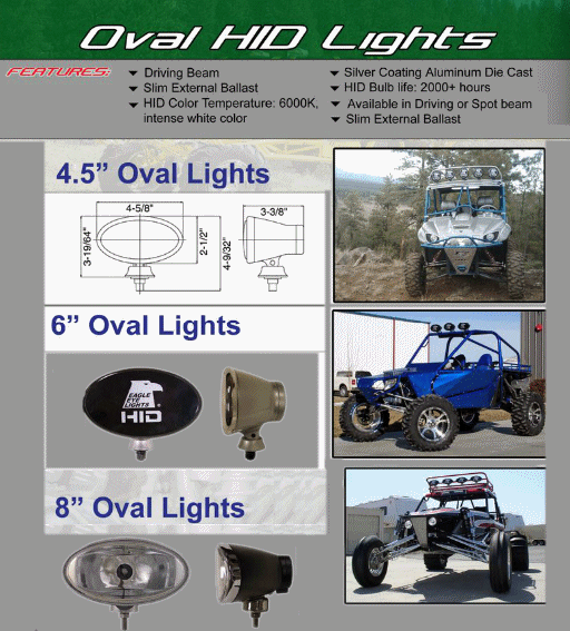 Oval HID Lights from Eagle Eye