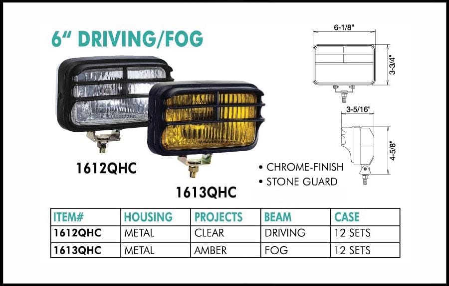 6" Driving/Fog Lights