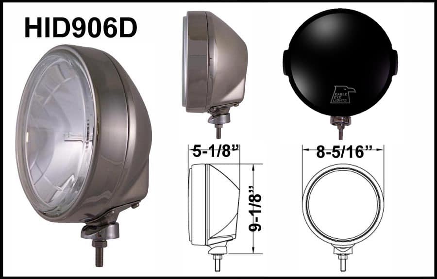 9" HID Spot (Round) Stainless
