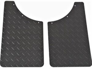 12in? Off-Set Mud Flaps w Diamond Plate Rubber