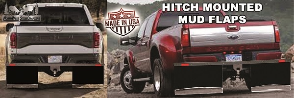 96in Hitch Mounted Dually Mud Flaps (2.5in)