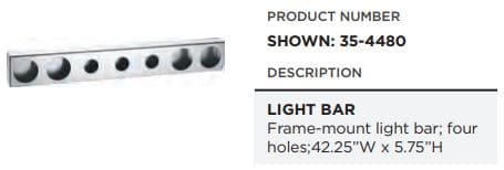Frame Mounted Light Bar - 4 hole