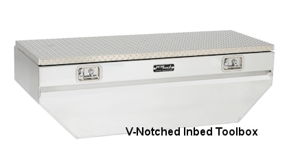 ProTech V-Notched Inbed Chest-Style Tool Box - Buffed Aluminum L